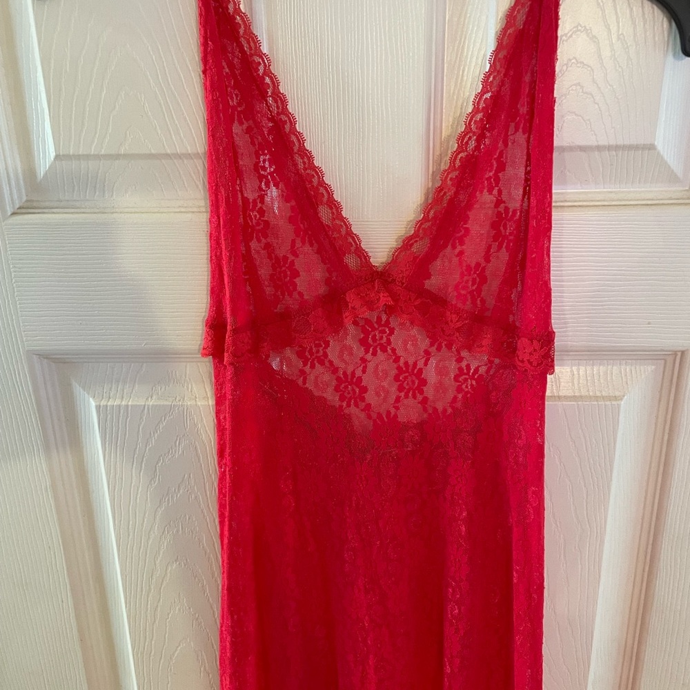 Intimately Free People red lace maxi sz small